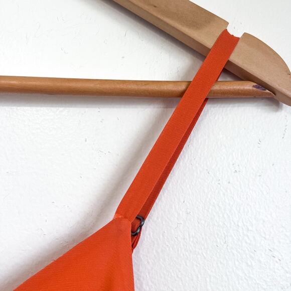 Alice + Olivia Y2K Silk Asymmetric Slip Dress Size 2 Orange Babydoll Tiered Fall - Picture 4 of 10